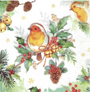 Serwetka decoupage 33x33 cm - ptaki, stroik