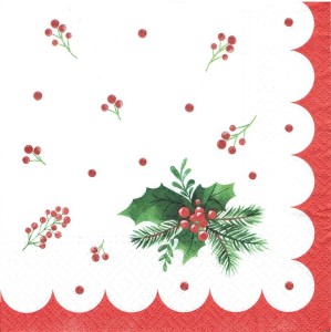 Serwetka decoupage 33x33 cm - ostokrzew