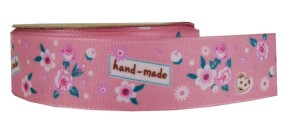 Tasiemka, wstążka w kwiaty 25mm 6m