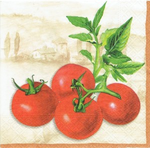 Serwetka decoupage 33x33 cm - pomidory