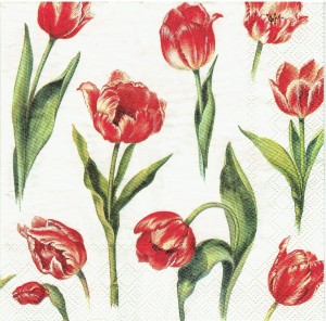 Serwetka decoupage 33x33 cm - kwiaty, tulipany