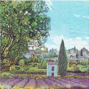 Serwetka decoupage 33x33 cm - lawenda, widok