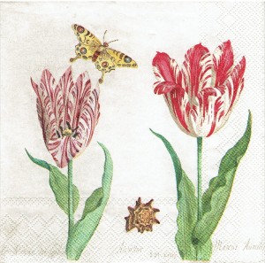 Serwetka decoupage 33x33 cm - kwiaty, tulipany