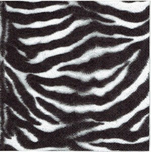 Serwetka decoupage 33x33 cm - zebra, paski zebry