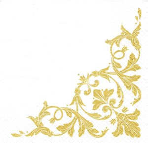 Serwetka decoupage 33x33 cm - wzorki, wzorek, narożnik