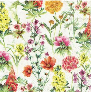 Serwetka decoupage 33x33 cm - kwiaty, kwiatki