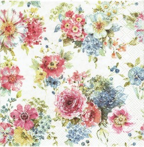 Serwetka decoupage 33x33 cm - kwiaty, kwiatki