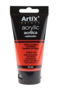 Farba akrylowa Artix 75ml - czerwony cynober