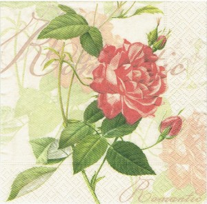 Serwetka decoupage 33x33 cm - kwiaty, róże, róża
