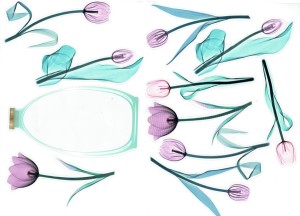 Naklejki foliowe zestaw 10 sztuk - kwiaty