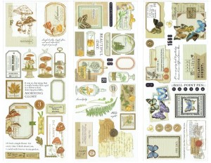 Naklejki foliowe zestaw 3 arkusze - Vintage