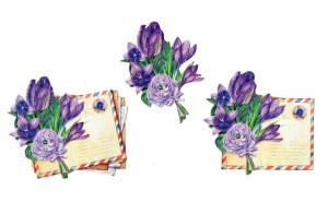 Scrapki papierowe z efektem 3D - kwiaty i koperty