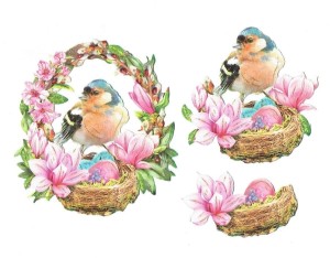 Scrapki papierowe z efektem 3D - Wielkanoc, kwiaty