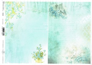 Papier ryżowy A4 ITD do decoupage - kwiaty, ptaki