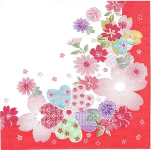 Serwetka decoupage 33x33 cm - kwiaty, kwiatki