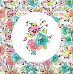 Serwetka decoupage 33x33 cm - kwiaty, kwiatki 
