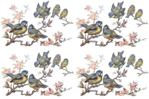 Papier ryżowy A4 do decoupage A - ptaki, ptaszki