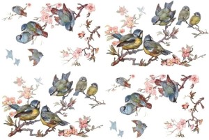 Papier ryżowy A4 do decoupage A - ptaki, ptaszki