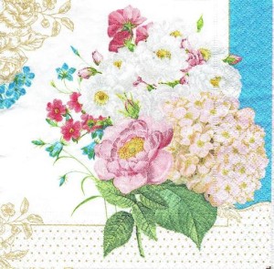 Serwetka decoupage 33x33 cm - kwiaty