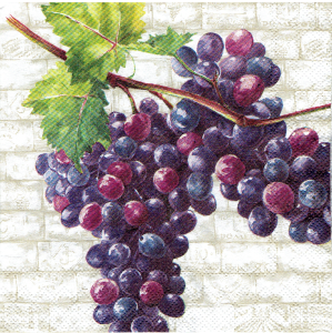 Serwetka decoupage mała 25x25cm - winogrona, owoce