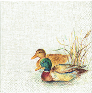 Serwetka decoupage mała 25x25cm - dzikie kaczki, ptaki