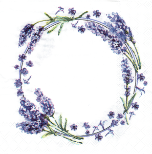 Serwetka decoupage 33x33 cm - kwiaty, lawenda