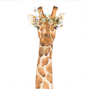 Serwetka decoupage 33x33 cm - żyrafa