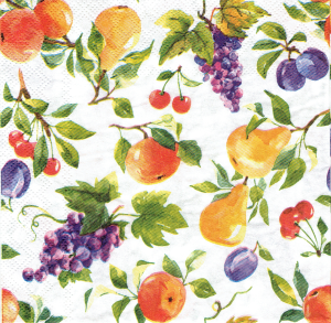 Serwetka decoupage 33x33 cm - owoce