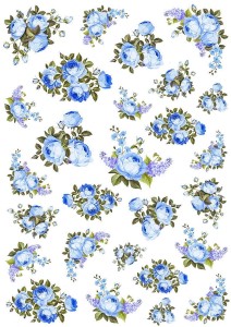 Papier klasyczny A4 do decoupage - kwiaty, róże, róża