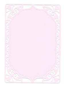 Scrapki papierowe ramki liliowe perłowe, ramka - 5 sztuk