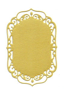 Scrapki papierowe złote perłowe ramki, ramka - 5 sztuk