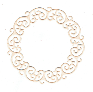 Scrapki papierowe brzoskwiniowe perłowe ramki, ramka - 5 sztuk 