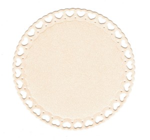 Scrapki papierowe brzoskwiniowe perłowe ramki, ramka - 5 sztuk