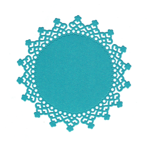 Scrapki papierowe turkusowe perłowe ramki, ramka - 5 sztuk 