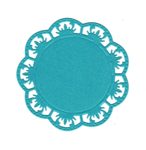 Scrapki papierowe turkusowe perłowe ramki, ramka - 5 sztuk