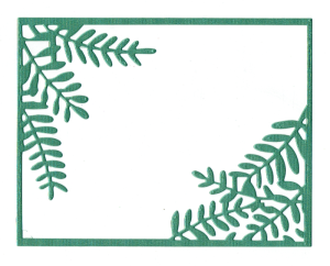 Scrapki papierowe zielone perłowe ramki, ramka, liście - 5 sztuk 