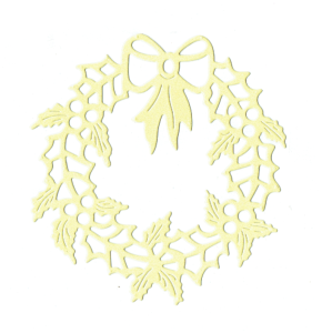 Scrapki papierowe żółte perłowe ramki, ramka, wianek - 5 sztuk