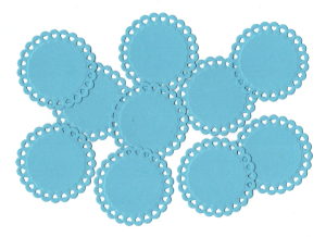 Scrapki papierowe ramki małe niebieskie, ramka - 10 sztuk