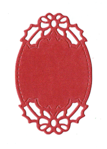 Scrapki papierowe czerwone perłowe ramki, ramka - 5 sztuk