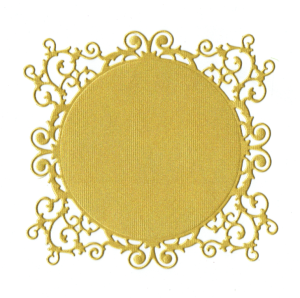 Scrapki papierowe złote perłowe ramki, ramka - 5 sztuk