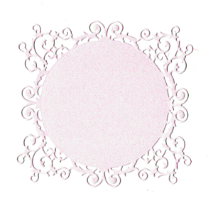 Scrapki papierowe różowe perłowe ramki, ramka - 5 sztuk 