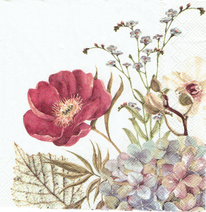 Serwetka decoupage 33x33 cm - kwiaty, kwiatki