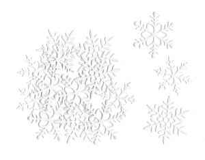 Scrapki papierowe białe perłowe śnieżynki, gwiazdki - 15 sztuk