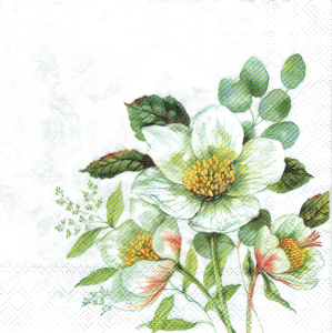 Serwetka decoupage mała 25x25cm - kwiaty, dzikie róże