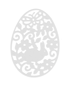 Scrapki papierowe białe perłowe pisanka, jajo - 5 sztuk 