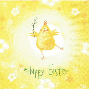 Serwetka decoupage 33x33 cm - Wielkanoc, kurczak