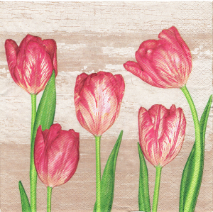 Serwetka decoupage 33x33 cm - kwiaty, tulipany