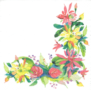 Serwetka decoupage 33x33 cm - kwiaty, kwiatki