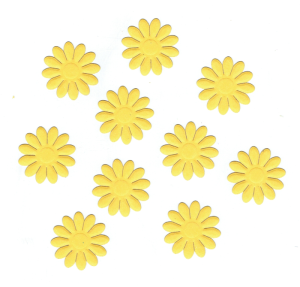 Scrapki papierowe Kwiaty kwiatki żółte - 10 sztuk 
