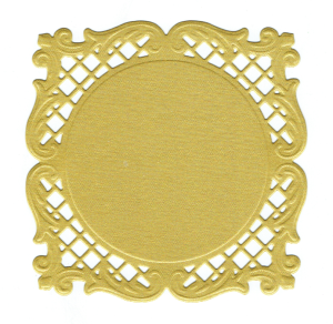 Scrapki papierowe złote perłowe ramki, ramka - 5 sztuk